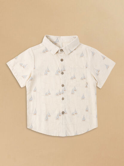 Shoreline Sail Collared Shirt by Rylee + Cru - ALTAR'D STATE KIDS