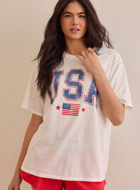 USA Flag Oversized Tee - AS Kids