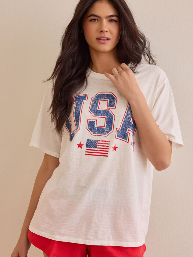 USA Flag Oversized Tee - AS Kids