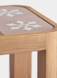 Audrey Wood Side Table Pink and Cream Detail 5 - ALTAR'D STATE KIDS