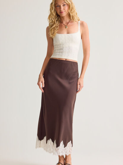 Sorella Lace Trim Maxi Skirt - AS Kids