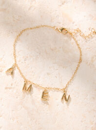 18K Gold Amen Charm Bangle - AS Kids