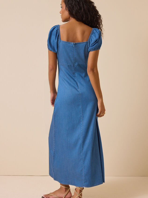 Hattie Denim Maxi Dress Detail 5 - AS Kids