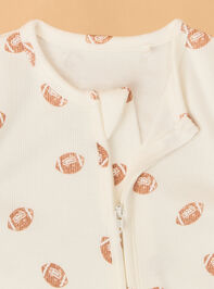 Mini Football Long Sleeve Footie Detail 3 - AS Kids