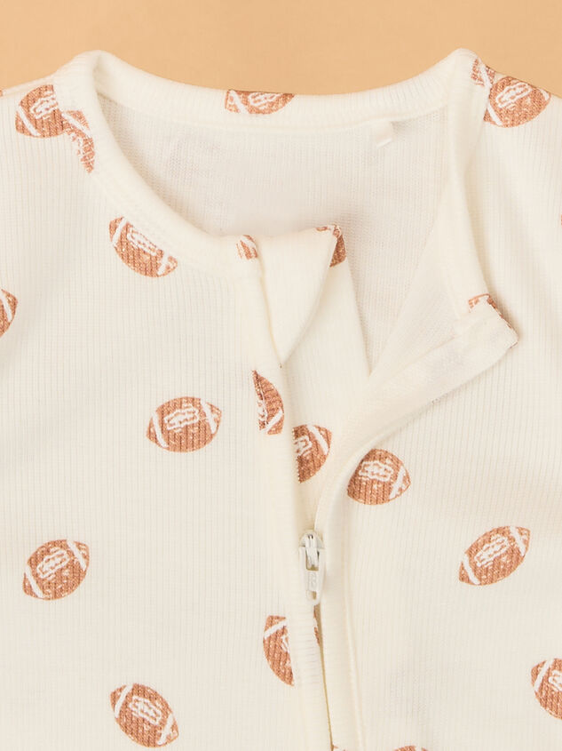 Mini Football Long Sleeve Footie Detail 3 - AS Kids