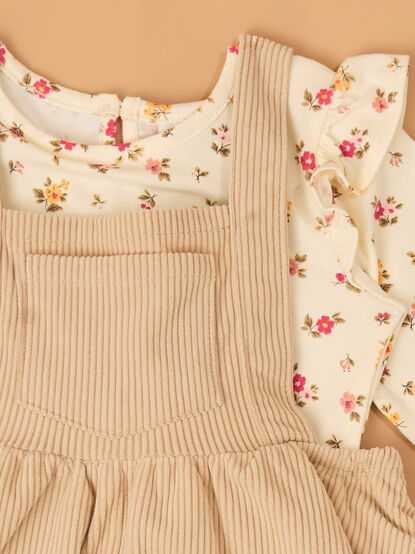 Gemma Corduroy Jumper and Floral Top Set - AS Kids
