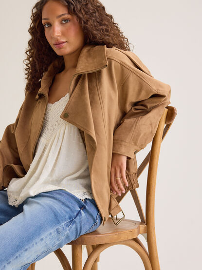 Addy Suede Bomber Jacket - AS Kids