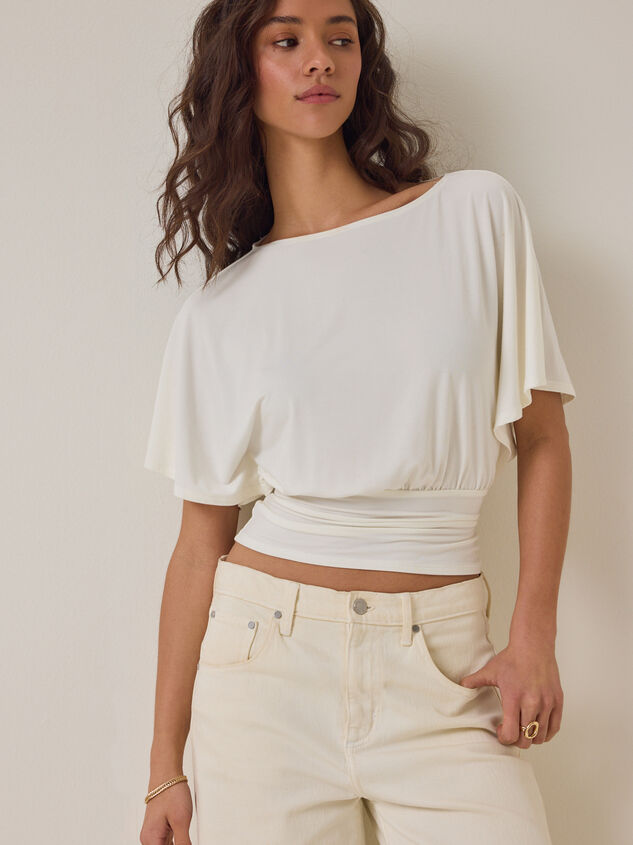 Mina Boatneck Fitted Top Detail 3 - AS Kids