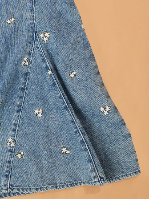 Jane Embroidered Denim Romper and Tee Set Detail 3 - AS Kids