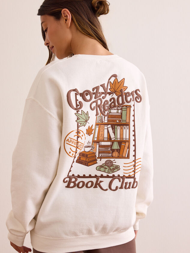Cozy Readers Book Club Sweatshirt Detail 6 - AS Kids