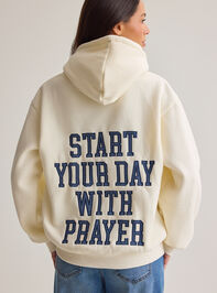 Start Your Day with A Prayer Hoodie Detail 2 - AS Kids