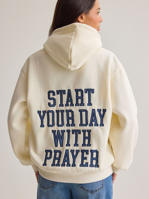 Start Your Day with A Prayer Hoodie Detail 2 - AS Kids