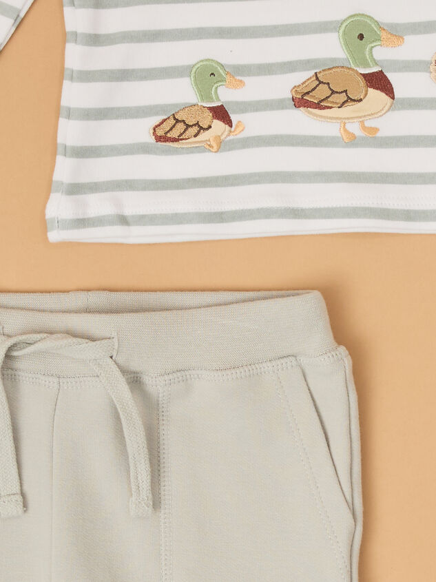 Mallard Duck Stripe Lounge Set Detail 2 - AS Kids