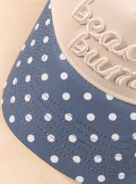 Beach Bum Polka Dot Trucker Hat Detail 2 - AS Kids