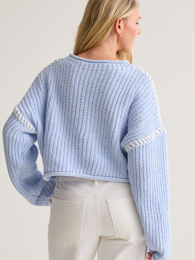 Violetta Whipstitch Pullover Sweater Detail 5 - AS Kids