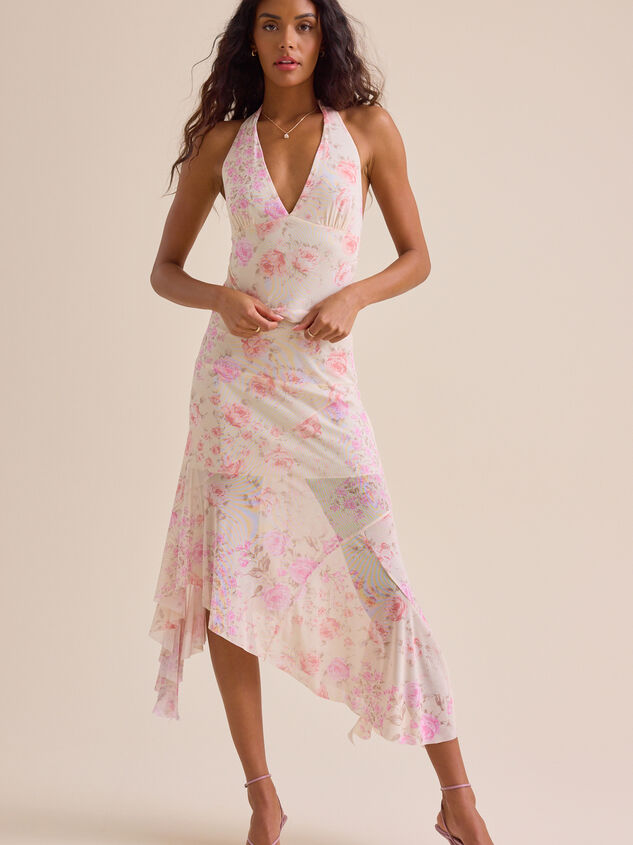 Clara Floral Mesh Halter Top Detail 2 - ALTAR'D STATE KIDS