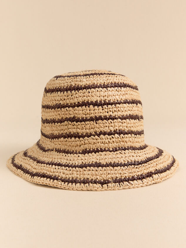 Raffia Striped Bucket Hat - AS Kids