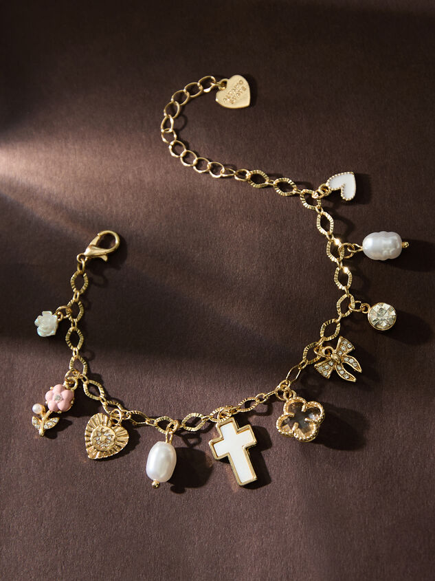 Cross Pearl Charm Bracelet - ALTAR'D STATE KIDS