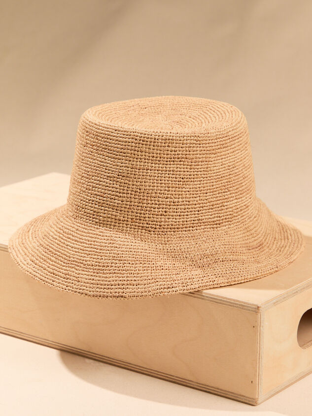 Chloe Raffia Bucket Hat Detail 2 - AS Kids