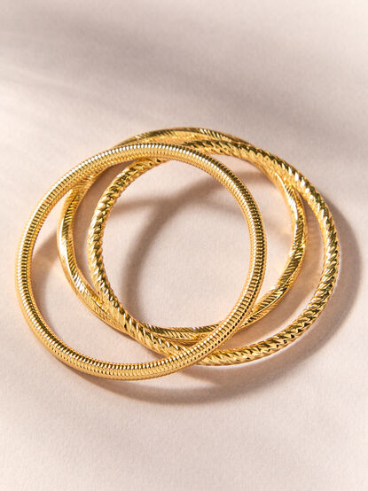 Textured Bangles 3 Pack - AS Kids