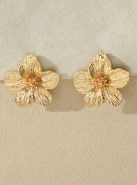 Textured Flower Post Earring Detail 2 - ALTAR'D STATE KIDS