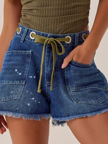 Kenzy Tie Waist Denim Shorts - AS Kids