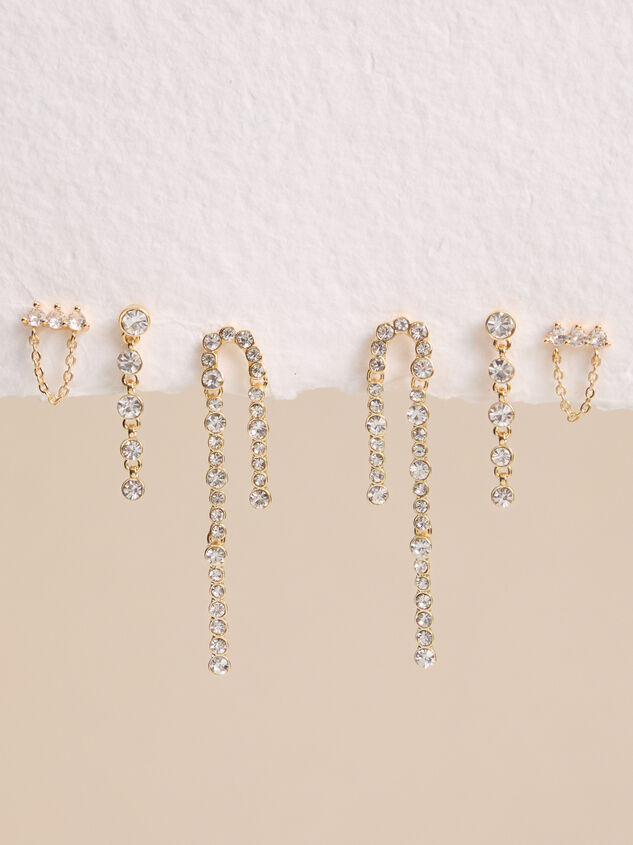 18K Gold Crystal Dangle Earring Pack Detail 2 - AS Kids
