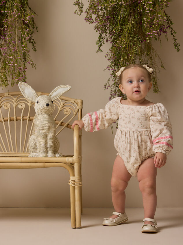 Ella Velvet Trim Floral Bubble - ALTAR'D STATE KIDS