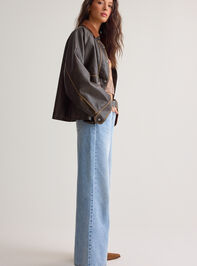 Lilah Vegan Leather Oversized Jacket Detail 6 - AS Kids