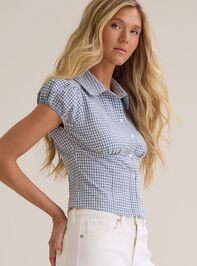 Bonnie Gingham Button Up Top Detail 4 - ALTAR'D STATE KIDS