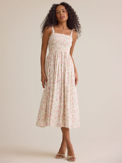 Thea Smocked Floral Midi Mama Dress - ALTAR'D STATE KIDS