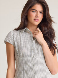 Hallee Plaid Mini Dress Detail 2 - AS Kids
