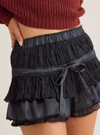 Gracella Satin Lace Tiered Mini Short Detail 2 - AS Kids