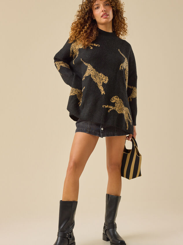 Raven Leopard Sweater Detail 2 - ALTAR'D STATE KIDS