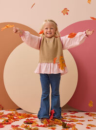 Jilly Dark Wash Ruffle Flare Jeans - AS Kids
