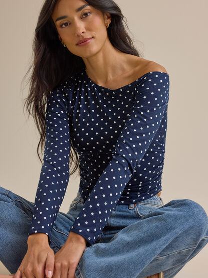 Emily Asymmetrical Dot Top - ALTAR'D STATE KIDS