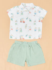Tee Time Teddys Polo and Shorts Set - ALTAR'D STATE KIDS