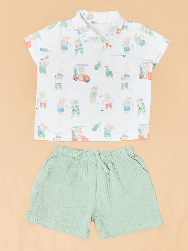 Tee Time Teddys Polo and Shorts Set - ALTAR'D STATE KIDS