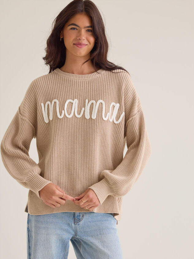 Maeve Mama Topstitch Sweater Detail 3 - AS Kids