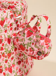 Strawberry Fields Quilted Itty Bitty Bag Charm Detail 2 - ALTAR'D STATE KIDS