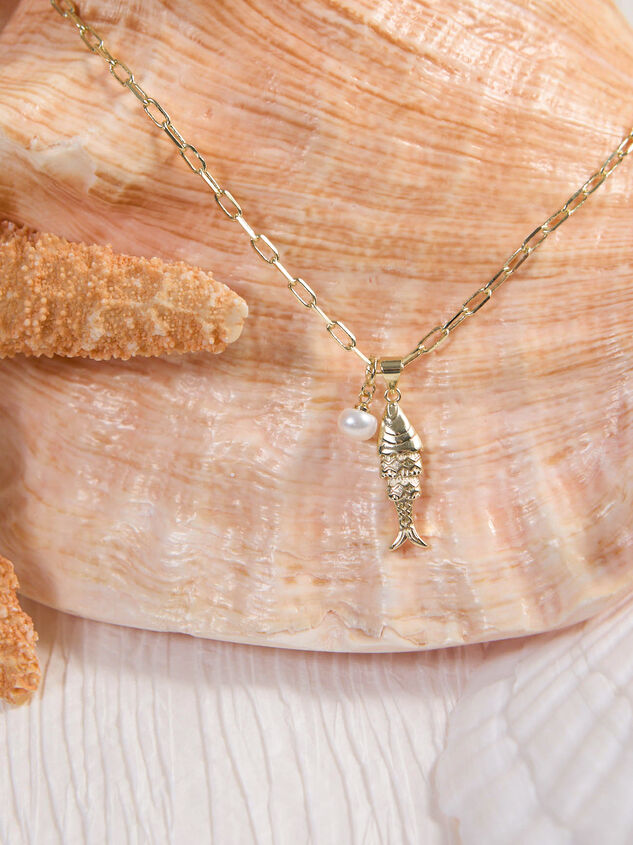 The Water Proof Collection Pearl Cluster Necklace Detail 2 - AS Kids