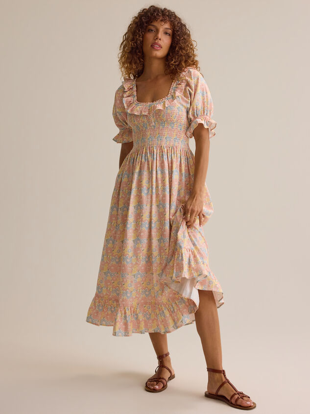 Ember Floral Ruffle Sleeve Mama Dress Detail 3 - ALTAR'D STATE KIDS