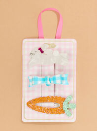 3-Piece Easter Hair Clip Set by Mudpie - ALTAR'D STATE KIDS