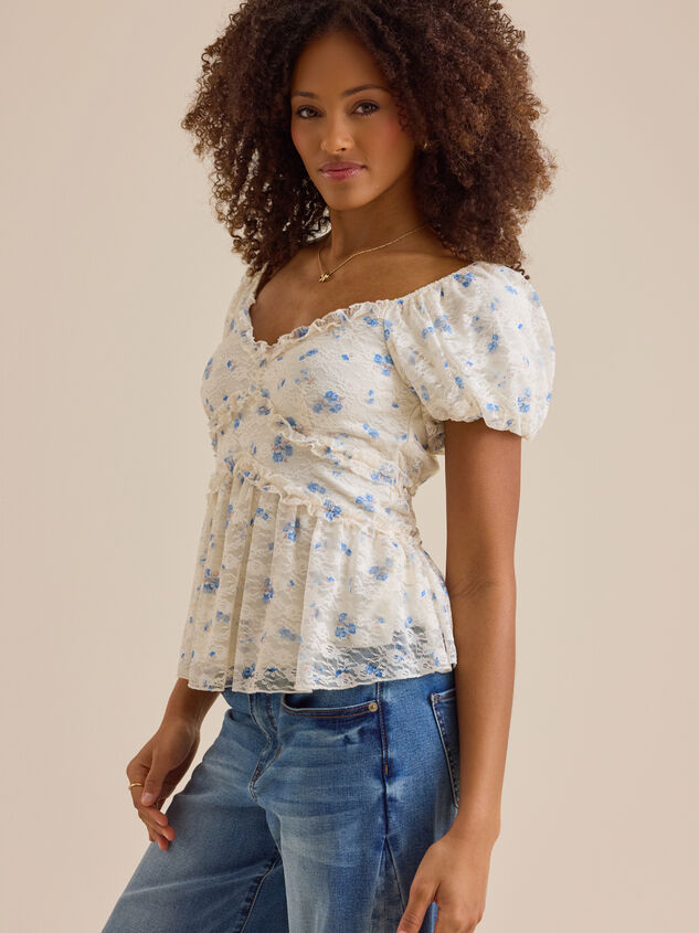 Blythe Floral Babydoll Top Detail 4 - ALTAR'D STATE KIDS