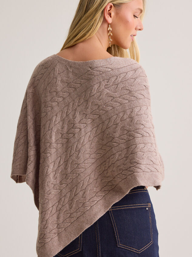 Constance Cable Knit Poncho Detail 7 - AS Kids