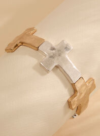 Hammered Cross Stretch Bracelet - ALTAR'D STATE KIDS