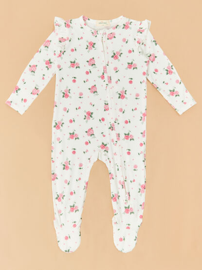Rosie Rosettes Ruffle Footie - ALTAR'D STATE KIDS