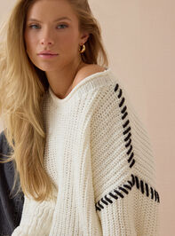 Violetta Whipstitch Pullover Sweater Detail 4 - AS Kids