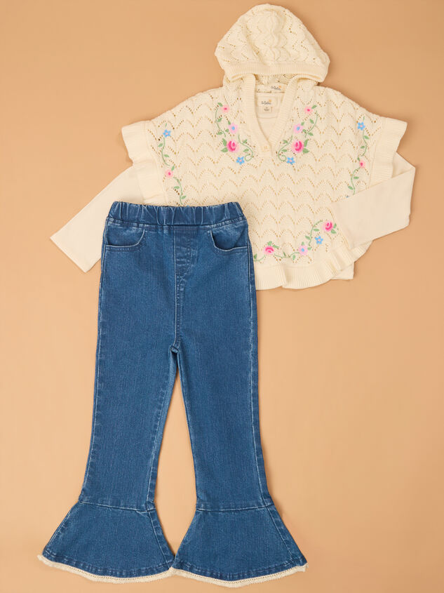 Willa Embroidered Poncho And Jeans - AS Kids