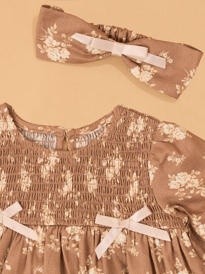 Elise Floral Puff Sleeve Baby Dress - AS Kids